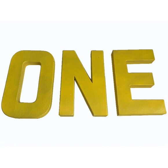 First Birthday Letter Sign Freestanding Decor One Table Prop Party - Picture 8 of 12